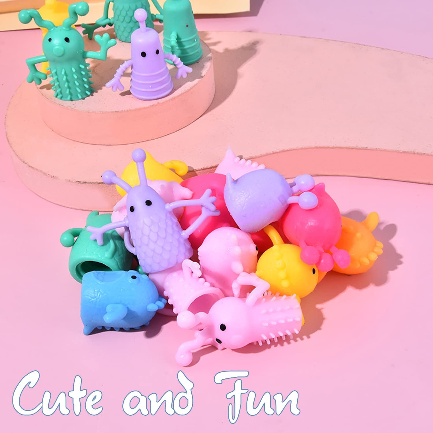 Amazon.co.jp: かわいい指人形おもちゃ モンスターストレッチ指人形